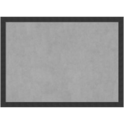 Amanti Art Magnetic Bulletin Board, Steel/Aluminum, 30" x 22", Mezzanotte Black Wood Frame