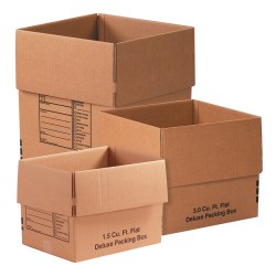Partners Brand Corrugated Deluxe Moving Boxes, Combination Pack #1, Kraft, Pack Of 15