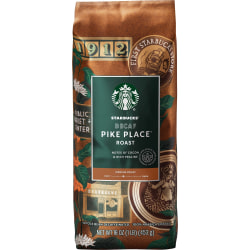 Starbucks Pike Place Decaf Whole Bean Coffee - Medium - 16 oz - Pike Place Roast - Decaffeinated - 1 Each