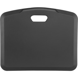 Amer Mounts Anti-Fatigue Portable Standing Mat - Floor - 22" x 18"x 0.750" Thickness - Rectangular - Polyurethane Foam, Rubberized, Gel - Black
