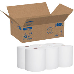 Scott® Professional&trade; 1-Ply Paper Towels, 60% Recycled, 1000 Sheets Per Roll, Pack Of 6 Rolls