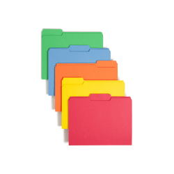 Smead Color File Folders Letter Size 13 Cut Brights Box Of 100 Office Depot
