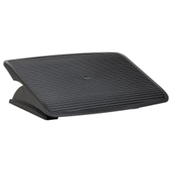 Mind Reader Adjustable-Height Footrest, 3-1/2"H x 13-1/2"W x 17-1/2"D, Black