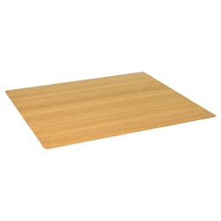 Realspace Bamboo Roll Up Chair Mat 48 x 52 Natural - Office Depot