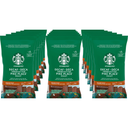 Starbucks® Pike Place Single-Serve Coffee Packets, Decaffeinated, Carton Of 18