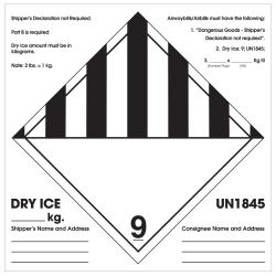 Tape Logic Preprinted Shipping Labels DL1281 Shippers Declaration Not ...