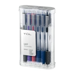 gel pens in metal case