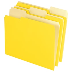 Office Depot Brand File Folders Letter Size 13 Cut Yellow Box Of 100 Office Depot