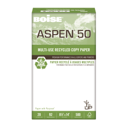 Boise ASPEN 50 Multi Use Paper Legal Size 8 12 X 14 92 U.S. Brightness ...