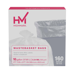 clear wastebasket bags