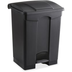 Photo 1 of Safco Plastic Step-on Receptable - 17 gal Capacity - Rectangular - 26.3" Height x 19.8" Width x 16.3" Depth - Plastic - Black