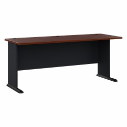 Bush Business Furniture Office Advantage 72&quot;W Computer Desk, Hansen Cherry/Galaxy, Standard Delivery