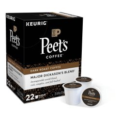 Peet's® Coffee &amp; Tea Single-Serve Coffee K-Cup® Pods, Major Dickason's Blend, Carton Of 22