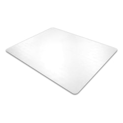 Floortex® Cleartex® Enhanced Polymer Rectangular Chair Mat for Carpets up to 3/8&quot;, 48&quot; x 60&quot;, Clear