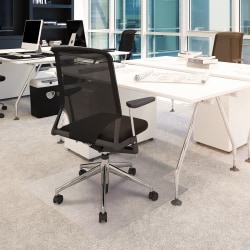 Floortex® Advantagemat® Vinyl-Lipped Chair Mat for Carpets up to 3/8&quot;, 36&quot; x 48&quot;, Clear