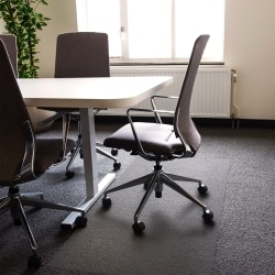 Floortex® Advantagemat® Vinyl Rectangular Chair Mat for Carpets up to 1/4&quot;, 48&quot; x 79&quot;, Clear