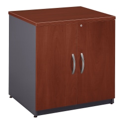 Bush Business Furniture Components Storage Cabinet, 30&quot;W, Hansen Cherry/Graphite Gray, Standard Delivery
