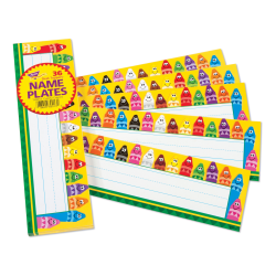 Trend Desk Toppers Name Plates 2 78 X 9 12 Colorful Crayons Pack Of 36 Office Depot