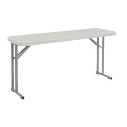 National Public Seating BT Series Folding Table, 29-1/2&rdquo;H x 18&rdquo;W x 60&rdquo;D, Gray/Speckled Gray