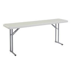 National Public Seating BT Series Folding Table, 29-1/2&rdquo;H x 18&rdquo;W x 72&rdquo;D, Gray/Speckled Gray