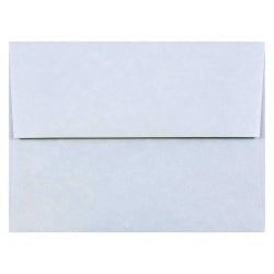 JAM Paper® Booklet Invitation Envelopes, A2, Gummed Seal, 30% Recycled, Light Blue, Pack Of 25