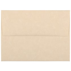 JAM Paper® Booklet Invitation Envelopes, A2, Gummed Seal, 30% Recycled, Brown, Pack Of 25
