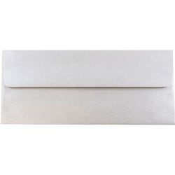JAM Paper® #10 Envelopes, Gummed Seal, Silver Stardream Metallic, Pack Of 25