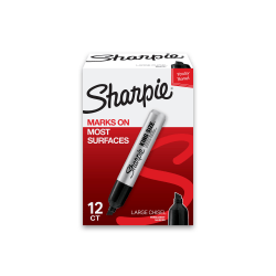 Sharpie® King-Size&trade; Permanent Markers, Black, Pack Of 12
