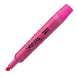 Sharpie Tank Style Highlighters, Chisel Tip, Fluorescent Pink, Box of 12