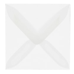 JAM Paper® Translucent Vellum Invitation Envelopes,  3 1/8" x 3 1/8", Gummed Seal, Clear, Pack Of 25