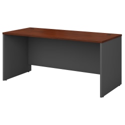 Bush Business Furniture Series C Components Office Desk 66"W x 30"D, Hansen Cherry/Graphite Gray, Standard Delivery
