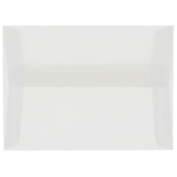 JAM Paper® Booklet Invitation Envelopes, A6, Gummed Seal, Clear Translucent, Pack Of 25
