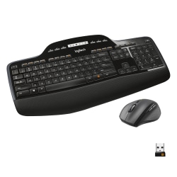 Logitech® MK710 Wireless Straight Full Size Keyboard &amp; Right-Handed Optical Mouse, Black