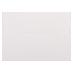 JAM Paper® Booklet Invitation Envelopes, A7, Gummed Seal, 30% Recycled, Strathmore Bright White, Pack Of 25