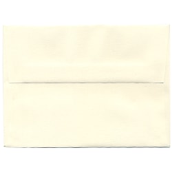JAM Paper® Booklet Invitation Envelopes, A6, Gummed Seal, Via Linen, 30% Recycled, Natural White, Pack Of 25