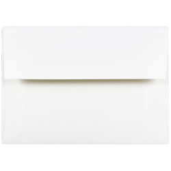 JAM Paper® Booklet Invitation Envelopes, A2, Gummed Seal, Strathmore Bright White, Pack Of 25, 191151
