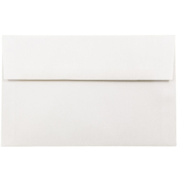 JAM Paper® Booklet Invitation Envelopes, A10, Gummed Seal, Strathmore Bright White, Pack Of 25, 191220
