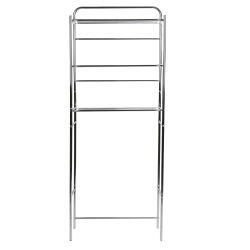 Photo 1 of Mind Reader 3-Tier Over-the-Toilet Rack, 57-1/2"H x 23-5/8"W x 10"D, Silver