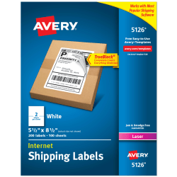 5-1/2 in. X 8-1/2 in. Shipping Labels - Office Depot