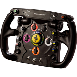 video game with steering wheel