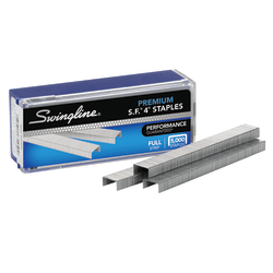 Swingline® S.F. 4 Premium Staples, 1/4&quot; Full Strip, Box Of 5,000