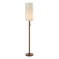 Photo 1 of Adesso® Hamptons Floor Lamp, 65"H, Beige Shade/Walnut Base