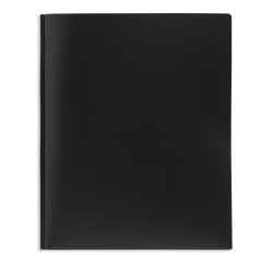 Office Depot Brand 2 Pocket Poly Folder with Prongs Letter Size Black ...