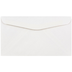 JAM Paper® Booklet Envelopes, 3 5/8" x 6 1/2", Gummed Seal, White, Pack Of 25