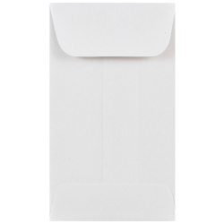 JAM PAPER® #3 Coin Business Commercial Envelopes, 2 1/2&quot; x 4 1/4&quot;, White, Pack Of 25