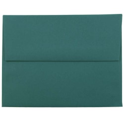 JAM Paper® Booklet Invitation Envelopes, A2, Gummed Seal, Teal, Pack Of 25