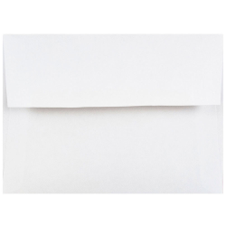 JAM Paper® Booklet Envelopes, #4 Bar (A1), Gummed Seal, White, Pack Of 25