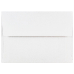JAM Paper® Booklet Invitation Envelopes, A6, Gummed Seal, White, Pack Of 25