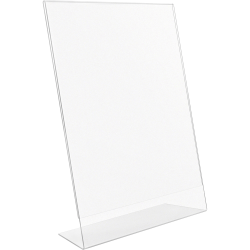 lorell holder base sign slanted clear stand