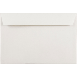 JAM Paper® Booklet Envelopes, 6" x 9", Gummed Seal, White, Pack Of 25